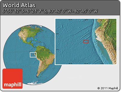 Satellite Location Map of the Area around 6° 38' 39" S, 83° 13' 29" W