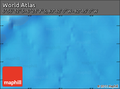 Physical Map of the Area around 6° 38' 39" S, 83° 13' 29" W