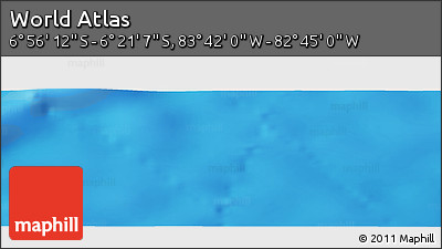 Physical Panoramic Map of the Area around 6° 38' 39" S, 83° 13' 29" W