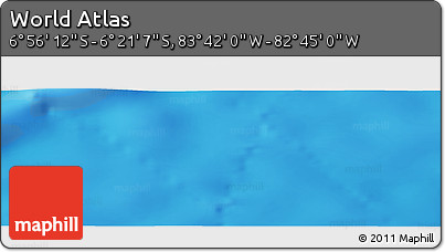 Physical Panoramic Map of the Area around 6° 38' 39" S, 83° 13' 29" W