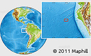 Physical Location Map of the area around 6° 38' 39" S, 84° 4' 29" W
