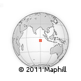 Outline Map of the Area around 6° 38' 39" S, 90° 10' 30" E, rectangular outline
