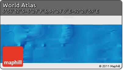 Political Panoramic Map of the Area around 6° 38' 39" S, 91° 52' 30" E