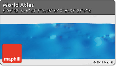 Shaded Relief Panoramic Map of the Area around 6° 38' 39" S, 96° 58' 29" E