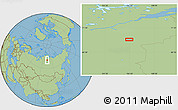 Savanna Style Location Map of the area around 70° 13' 33" N, 104° 37' 30" E