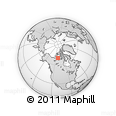 Outline Map of the Area around 70° 13' 33" N, 110° 25' 30" W, rectangular outline