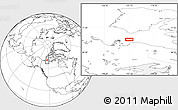 Blank Location Map of the area around 70° 13' 33" N, 123° 10' 30" W