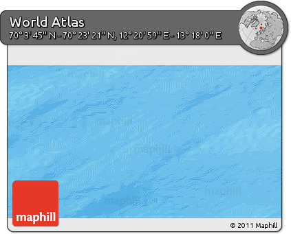 Physical 3D Map of the Area around 70° 13' 33" N, 12° 49' 29" E
