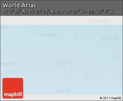 Shaded Relief 3D Map of the Area around 70° 13' 33" N, 134° 13' 29" W