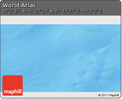 Physical 3D Map of the Area around 70° 13' 33" N, 13° 40' 30" E