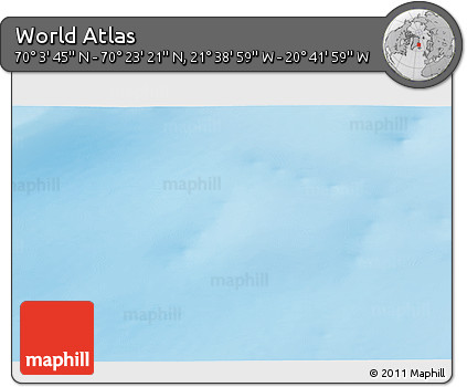 Shaded Relief 3D Map of the Area around 70° 13' 33" N, 21° 10' 29" W