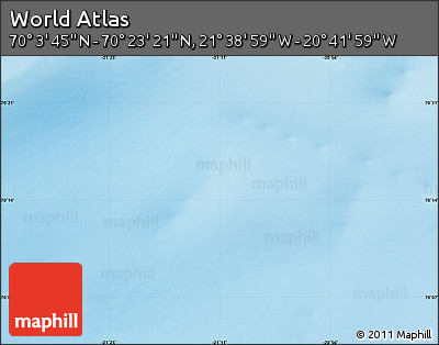 Physical Map of the Area around 70° 13' 33" N, 21° 10' 29" W