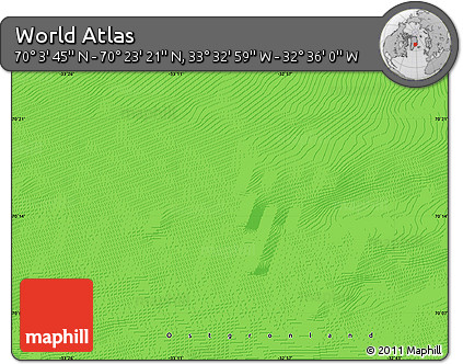 Political Map of the Area around 70° 13' 33" N, 33° 4' 30" W