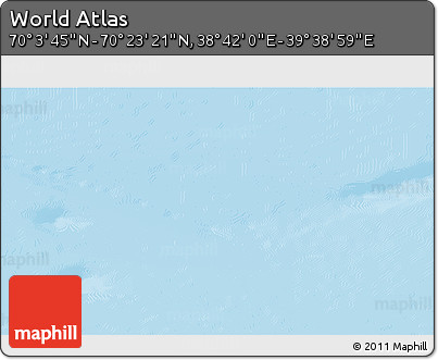 Physical 3D Map of the Area around 70° 13' 33" N, 39° 10' 29" E