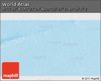 Physical 3D Map of the Area around 70° 13' 33" N, 40° 1' 29" E