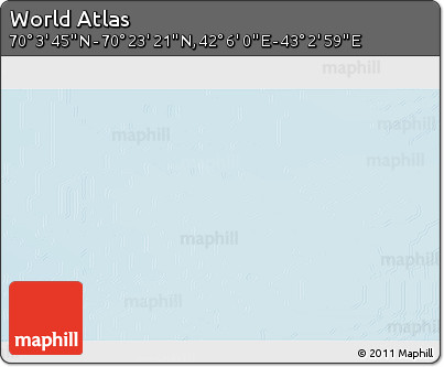 Physical 3D Map of the Area around 70° 13' 33" N, 42° 34' 30" E