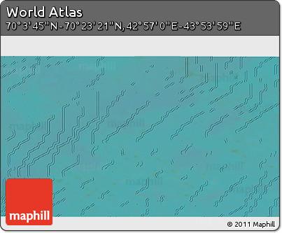 Satellite 3D Map of the Area around 70° 13' 33" N, 43° 25' 29" E