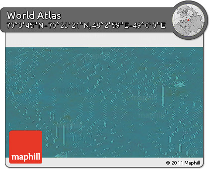 Satellite 3D Map of the Area around 70° 13' 33" N, 48° 31' 29" E