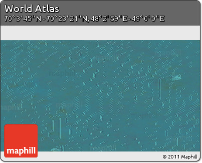 Satellite 3D Map of the Area around 70° 13' 33" N, 48° 31' 29" E