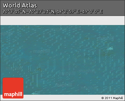 Satellite 3D Map of the Area around 70° 13' 33" N, 48° 31' 29" E
