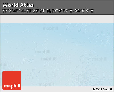Physical 3D Map of the Area around 70° 13' 33" N, 53° 37' 30" E