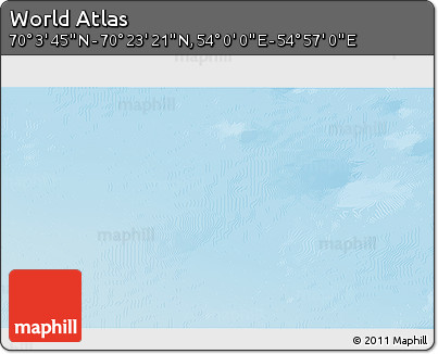 Physical 3D Map of the Area around 70° 13' 33" N, 54° 28' 30" E