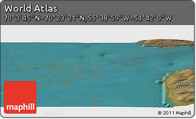 Satellite Panoramic Map of the Area around 70° 13' 33" N, 55° 10' 29" W