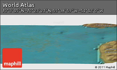 Satellite Panoramic Map of the Area around 70° 13' 33" N, 55° 10' 29" W