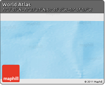 Physical 3D Map of the Area around 70° 13' 33" N, 60° 16' 29" W