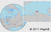 Gray Location Map of the area around 70° 13' 33" N, 62° 7' 30" E