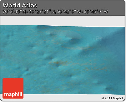 Satellite 3D Map of the Area around 70° 13' 33" N, 66° 13' 29" W