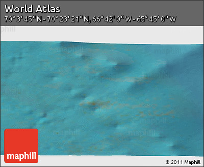 Satellite 3D Map of the Area around 70° 13' 33" N, 66° 13' 29" W