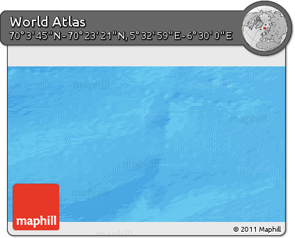Physical 3D Map of the Area around 70° 13' 33" N, 6° 1' 30" E