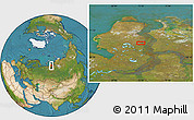Satellite Location Map of the area around 70° 13' 33" N, 72° 19' 29" E