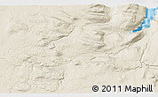 Shaded Relief 3D Map of the area around 70° 13' 33" N, 72° 10' 30" W
