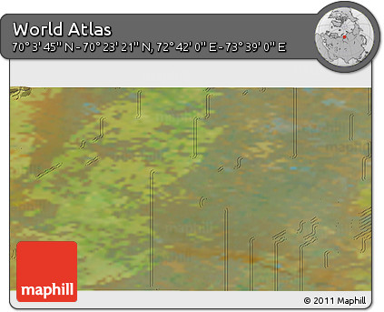 Satellite 3D Map of the Area around 70° 13' 33" N, 73° 10' 30" E