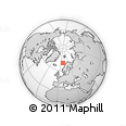 Outline Map of the Area around 70° 13' 33" N, 7° 43' 29" E, rectangular outline