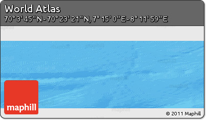 Physical Panoramic Map of the Area around 70° 13' 33" N, 7° 43' 29" E