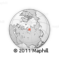Outline Map of the Area around 70° 13' 33" N, 81° 40' 30" E, rectangular outline