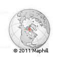Outline Map of the Area around 70° 13' 33" N, 88° 19' 29" W, rectangular outline