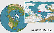 Satellite Location Map of the area around 70° 13' 33" N, 89° 10' 30" W