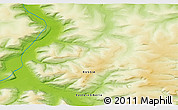 Physical 3D Map of the area around 70° 13' 33" N, 96° 7' 30" E