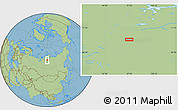 Savanna Style Location Map of the area around 70° 13' 33" N, 97° 49' 29" E