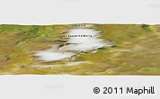 Satellite Panoramic Map of the area around 70° 13' 33" N, 99° 31' 30" E