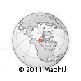 Outline Map of the Area around 70° 31' 2" N, 114° 40' 30" W, rectangular outline
