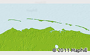 Physical 3D Map of the area around 70° 31' 2" N, 149° 31' 30" W