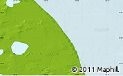 Physical Map of the area around 70° 31' 2" N, 159° 52' 30" E