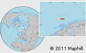 Gray Location Map of the area around 70° 31' 2" N, 15° 22' 30" E