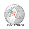 Outline Map of the Area around 70° 31' 2" N, 15° 13' 29" W, rectangular outline