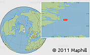 Savanna Style Location Map of the area around 70° 31' 2" N, 20° 19' 30" W